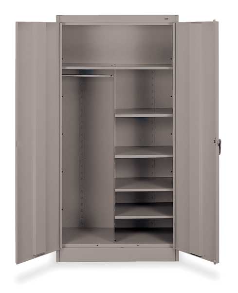 22 ga. ga. Carbon Steel Storage Cabinet, 36 in W, 78 in H, Stationary