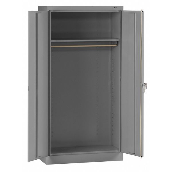 24 ga. ga. Carbon Steel Wardrobe Storage Cabinet, 36 in W, 72 in H, Stationary