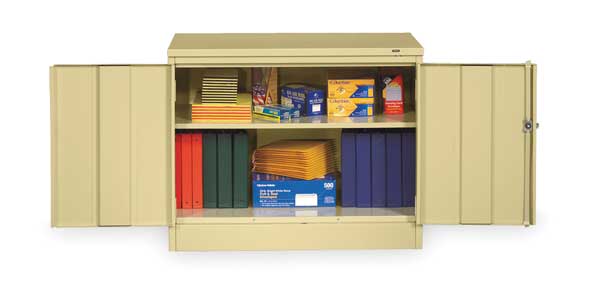 24 ga. ga. Carbon Steel Storage Cabinet, 36 in W, 30 in H, Stationary