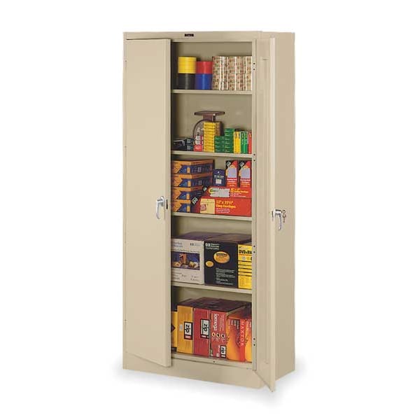 24 ga. ga. Steel Storage Cabinet, 36 in W, 72 in H, Stationary