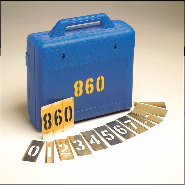 Stencil Set, Numbers, Brass, 10013