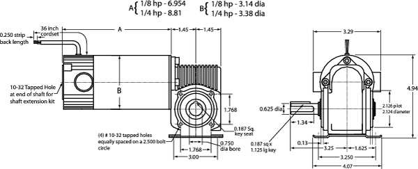 DC Gearmotor, 120.0 in-lb Max. Torque, 60 RPM Nameplate RPM, 90V DC Voltage