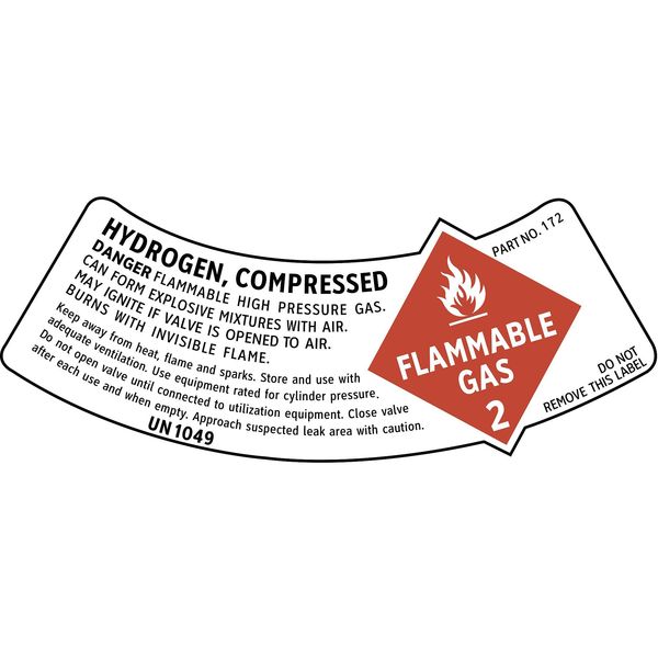 Chemical Label, 2 1/4 in Height, 6 in Width