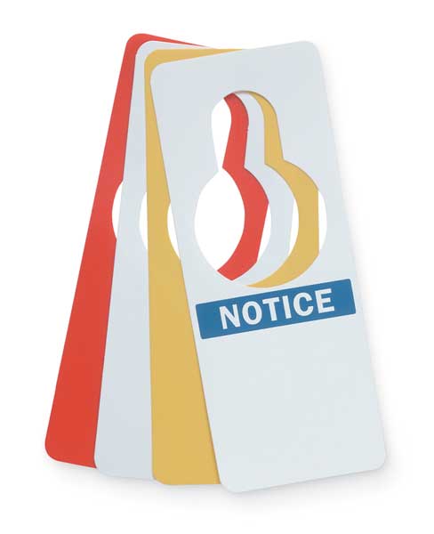 Notice Tag, 8-1/4 x 3-1/4 In, Wht, PK25