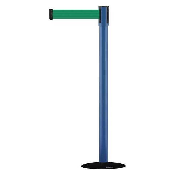 Barrier Post with Belt, 7-1/2 ft. L, Green