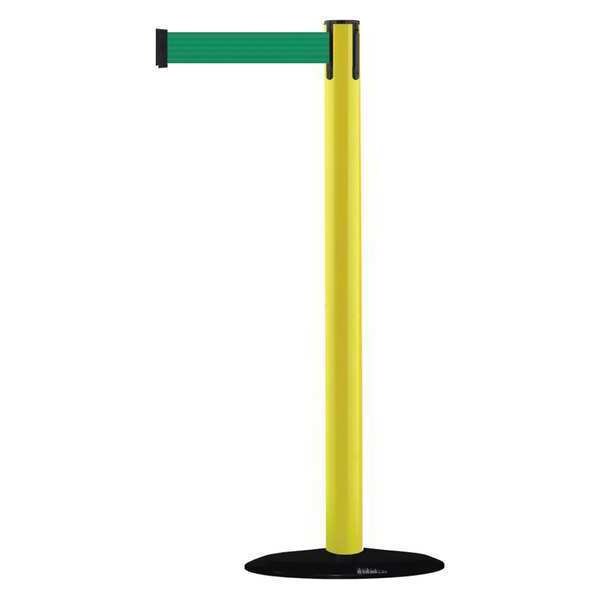 Barrier Post with Belt, 7-1/2 ft. L, Green