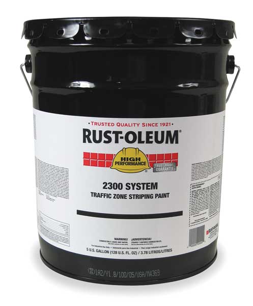 Traffic Zone Striping Paint, 5 gal., White, Water-Based