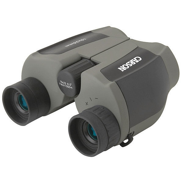 Compact Binocular, 10 x 25 Magnification, BK-7 Prism, 342 ft Field of View @1000 yd Field of View