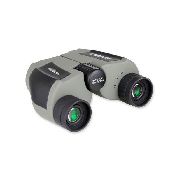 Compact Binocular, 8 x 22 Magnification, BK-7 Prism, 393 ft Field of View @1000 yd Field of View