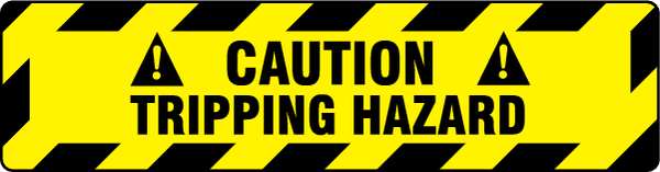 Floor sign, 6 in H, 24 in W, Vinyl, Rectangle, 3YRW6