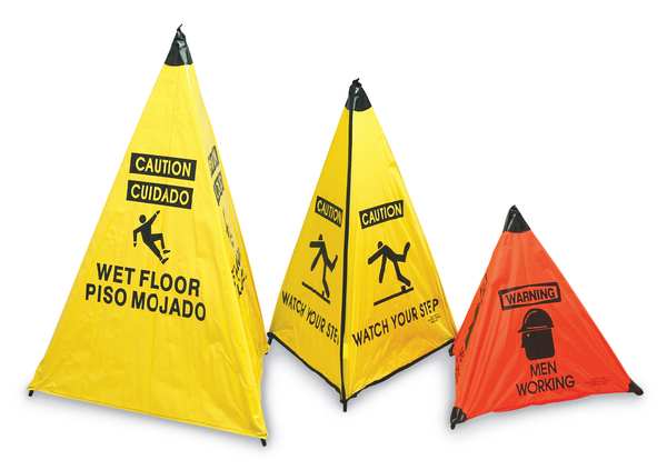 Floor sign, 18 in H, Nylon, English, 17177I