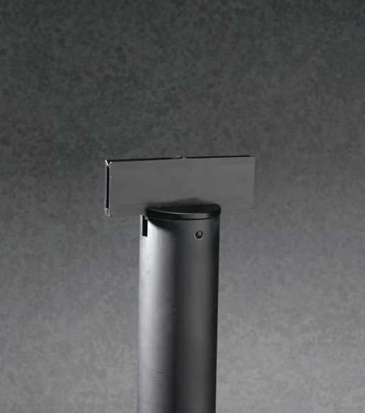 Post Sign Adapter, Polyethylene, Black, PK6