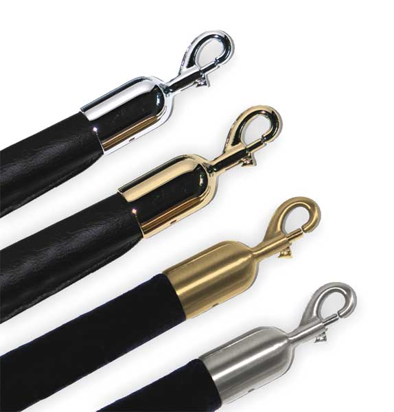 Post Rope Snap End, Polished Brass