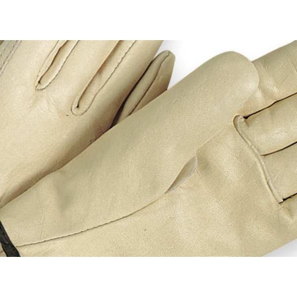 Leather Drivers Gloves, L, Beige, PR