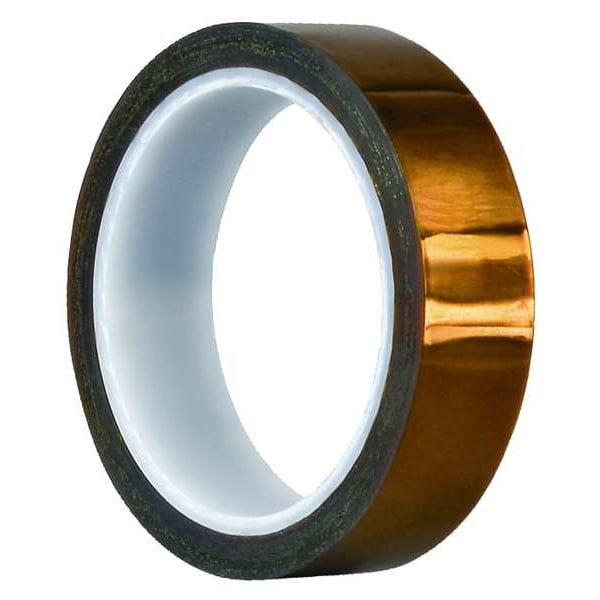 Film Tape, Polyimide, Amber, 3/8 In x 36 Yd