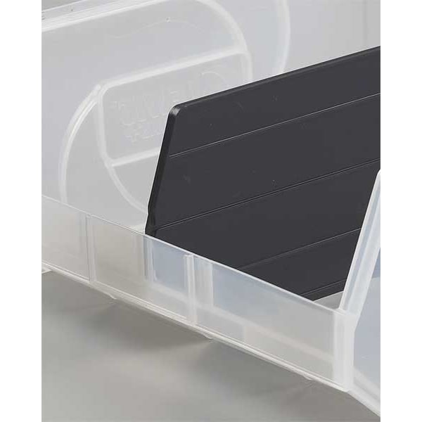 Plastic Divider, Black, 14 1/4 in L, Not Applicable W, 4 1/2 in H