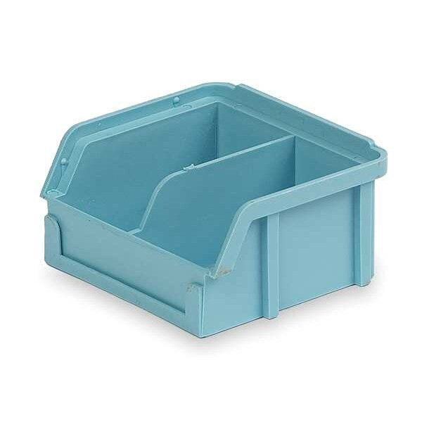 Hang & Stack Storage Bin, Light Blue, Plastic, 3 1/2 in L x 4 in W x 2 in H, 10 lb Load Capacity