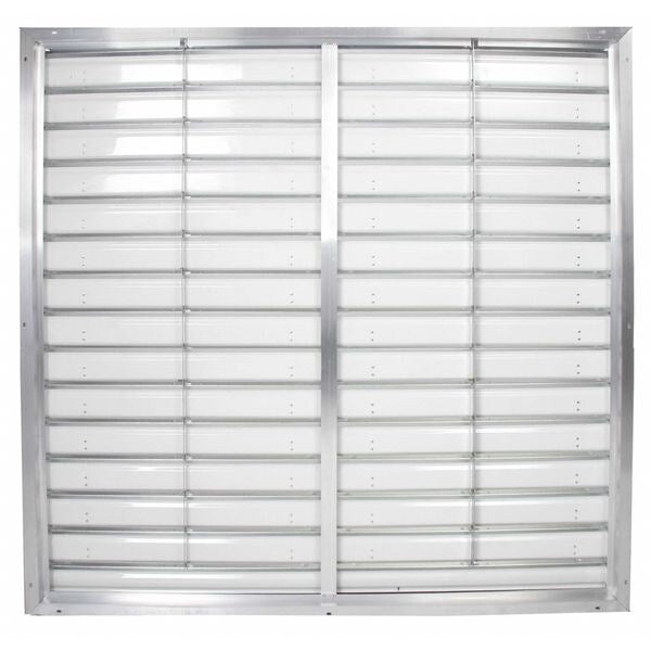 54 in Backdraft Damper / Wall Shutter, 54-1/2 in x 54-1/2 in