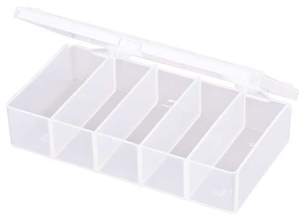 Compartment Box with 5 compartments, Plastic, 1 5/16 in H x 2-15/16 in W