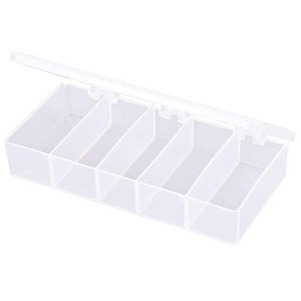 Compartment Box with 5 compartments, Plastic, 1 3/8 in H x 3-3/16 in W