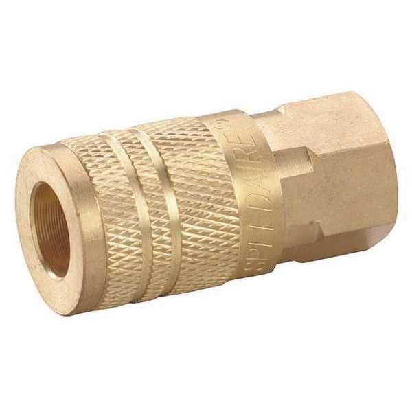 Quick Connect Hose Coupling, 1/4 in Body Size, 1/4 in Hose Fitting Size, Sleeve, Socket, 30E709