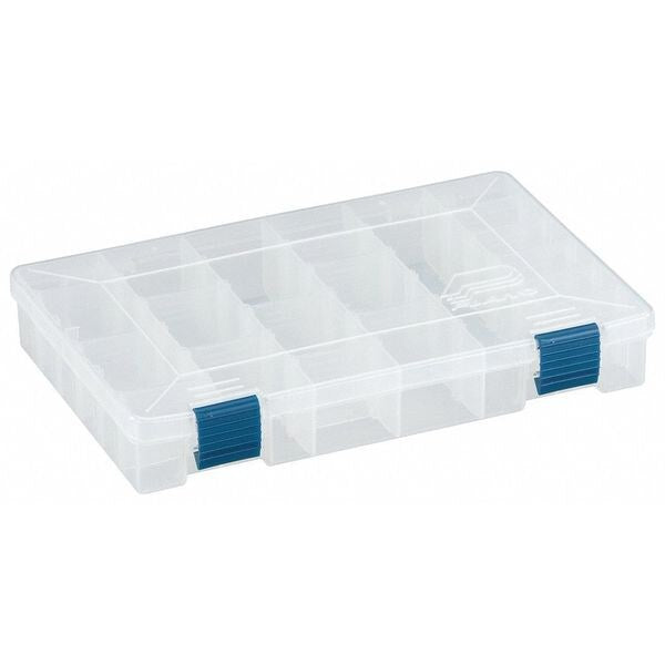 Adjustable Compartment Box with 6 to 21 compartments, Plastic, 1 3/4 in H x 7-1/4 in W