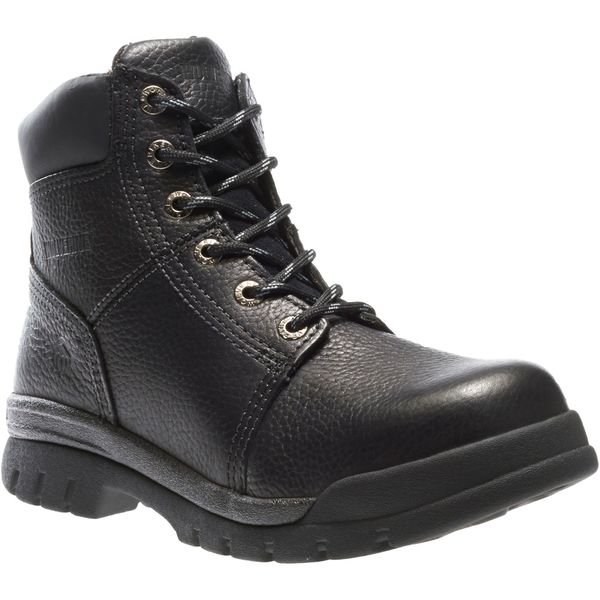 Size 14 Men's 6 in Work Boot Steel Work Boot, Black