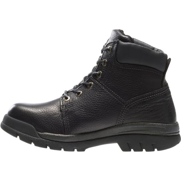 Size 10-1/2 Men's 6 in Work Boot Steel Work Boot, Black