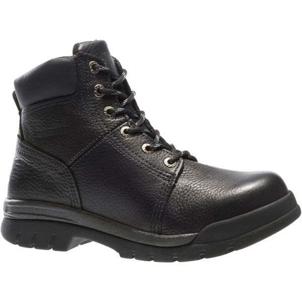 Size 10-1/2 Men's 6 in Work Boot Steel Work Boot, Black