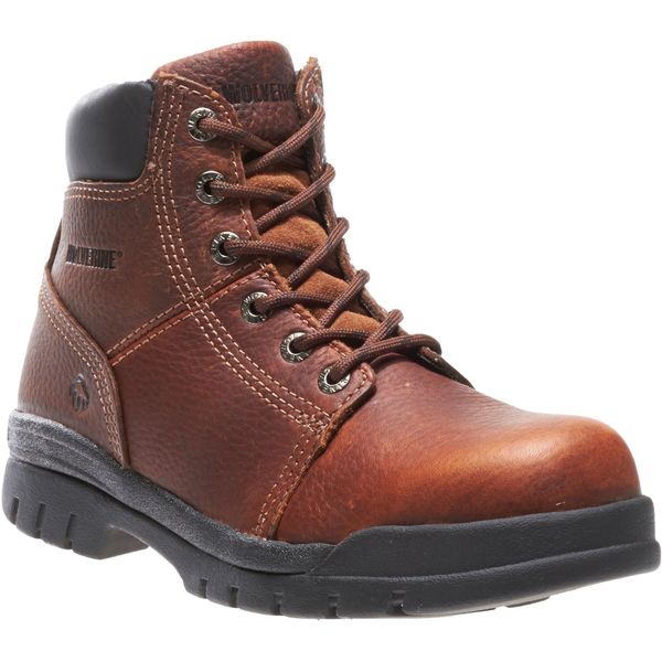 Size 13 Men's 6 in Work Boot Steel Work Boot, Walnut