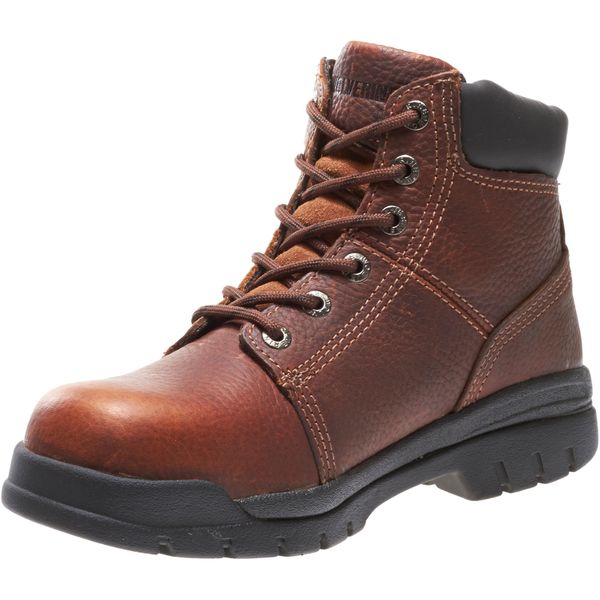 Size 13 Men's 6 in Work Boot Steel Work Boot, Walnut