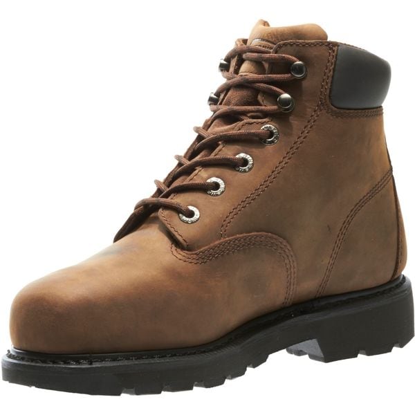 Size 13W Men's 6 in Work Boot Steel Work Boot, Brown