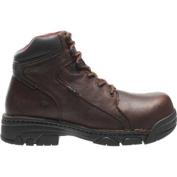 Size 8 Men's 6 in Work Boot Composite Work Boot, Brown