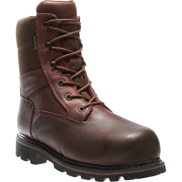 Size 10 Men's 8 in Work Boot Composite Work Boot, Brown/Dark Brown