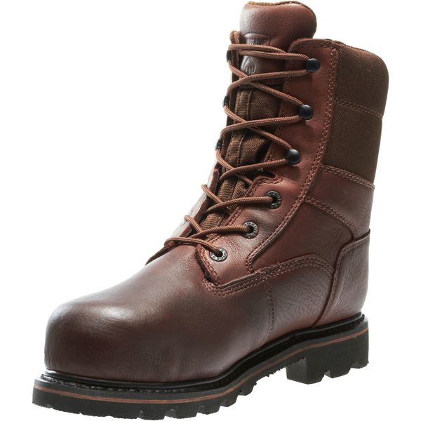 Size 10 Men's 8 in Work Boot Composite Work Boot, Brown/Dark Brown