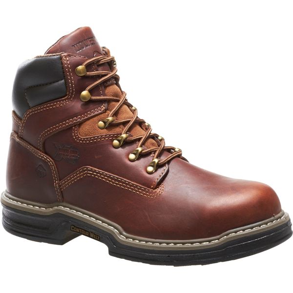 Size 7 Men's 6 in Work Boot Steel Work Boot, Brown