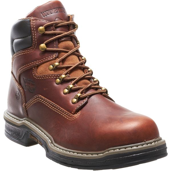 Size 7 Men's 6 in Work Boot Steel Work Boot, Brown