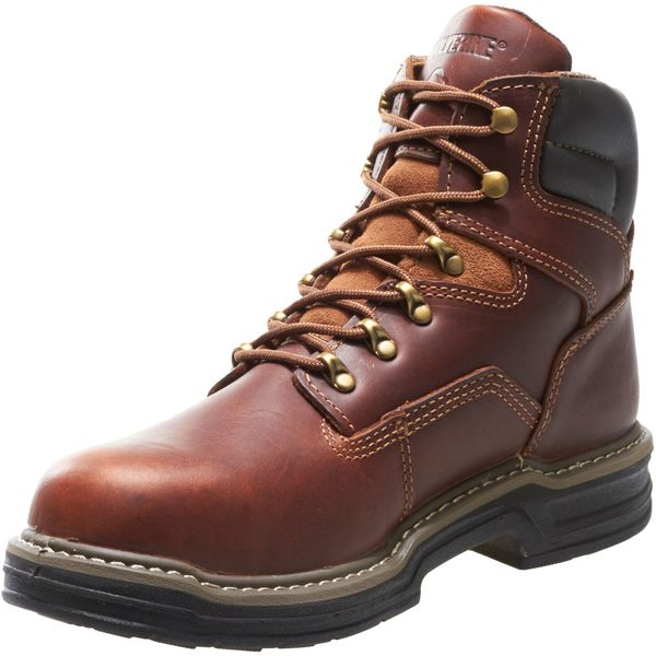 Size 7 Men's 6 in Work Boot Steel Work Boot, Brown