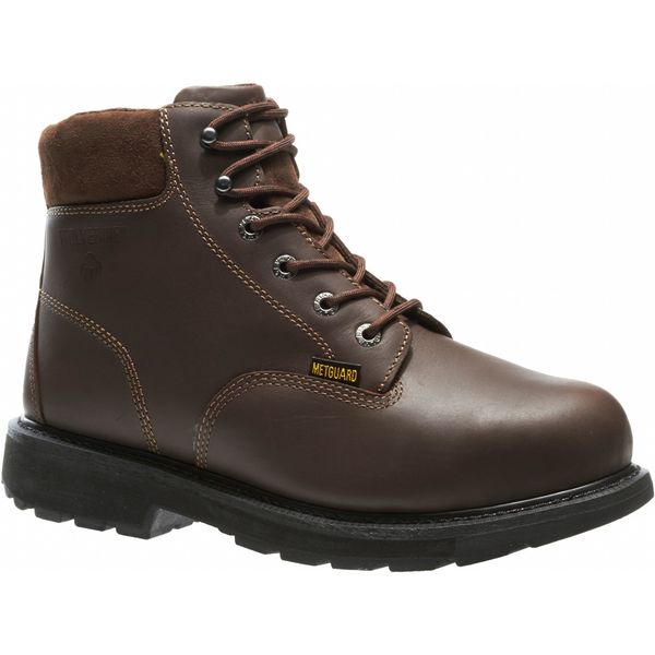 Size 8-1/2 Men's 6 in Work Boot Steel Work Boot, Brown