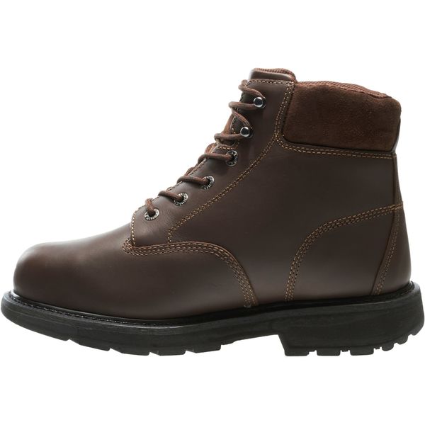 Size 8-1/2 Men's 6 in Work Boot Steel Work Boot, Brown