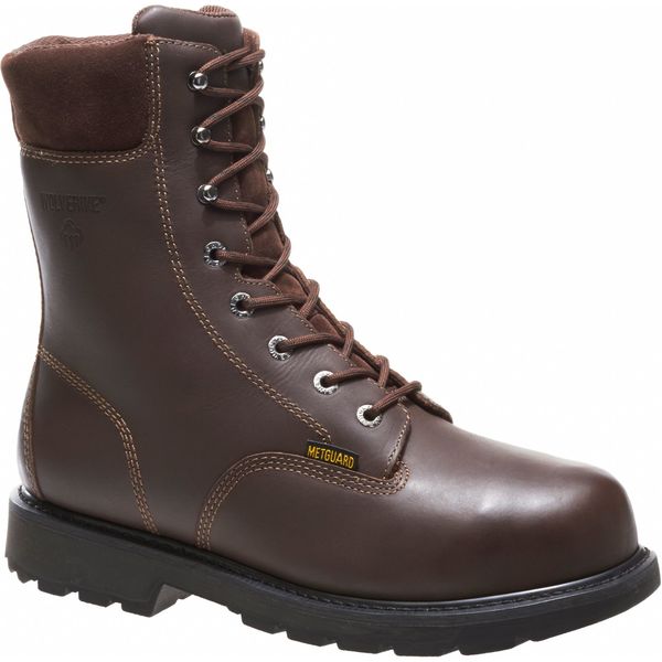 Size 9-1/2 Men's 8 in Work Boot Steel Work Boot, Brown