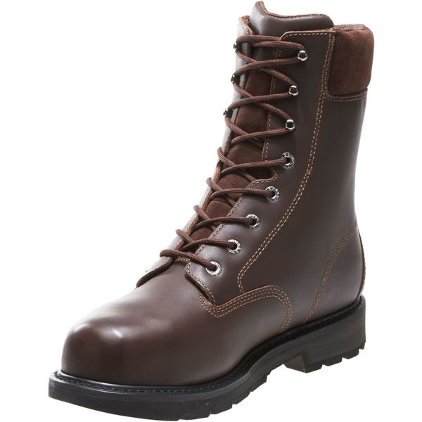 Size 9-1/2 Men's 8 in Work Boot Steel Work Boot, Brown