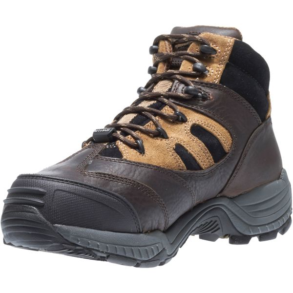 Size 10 Men's Hiker Boot Composite Work Boot, Brown/Black