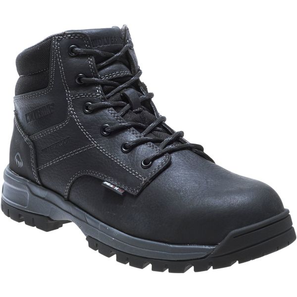 Size 8 Men's 6 in Work Boot Composite Work Boot, Black