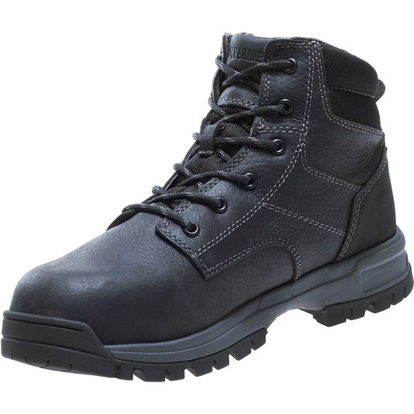 Size 8 Men's 6 in Work Boot Composite Work Boot, Black