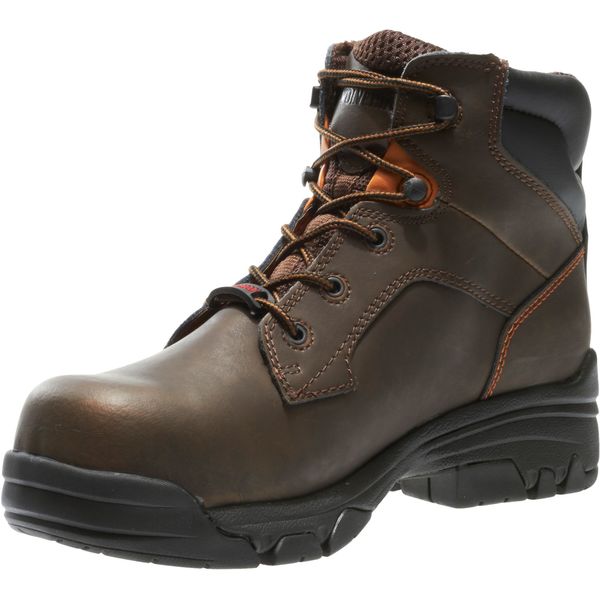 Size 9-1/2 Men's 6 in Work Boot Composite Work Boot, Brown