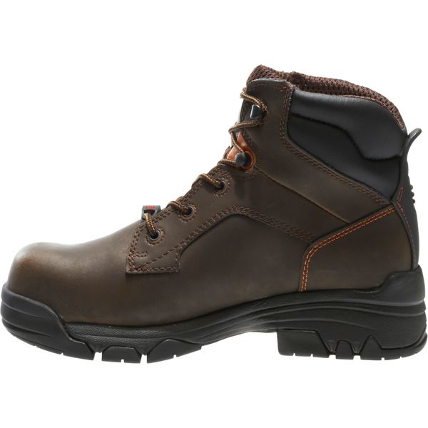 Size 9-1/2 Men's 6 in Work Boot Composite Work Boot, Brown