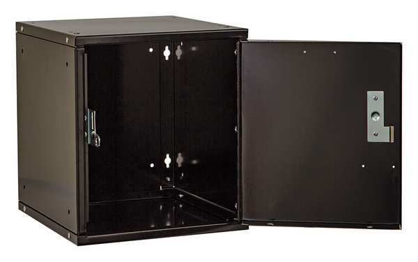 Box Locker, 11 5/16 in W, 12 in D, 12 11/16 in H, (1) Tier, (1) Wide, Black