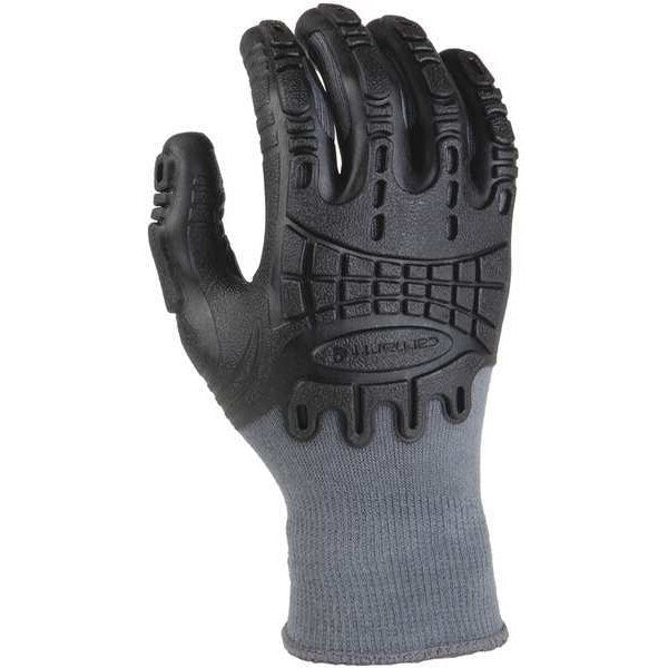 Coated Gloves, Gray, Seamless Knit