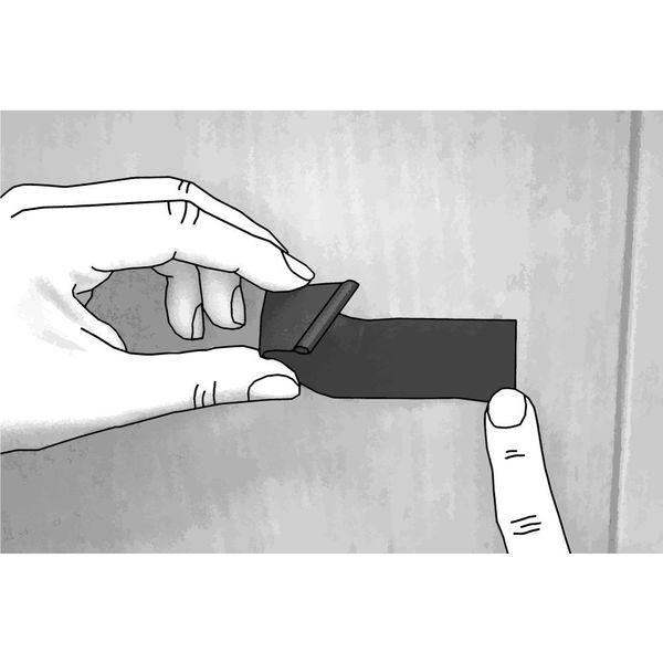 Reclosable Fastener, Rubber Adhesive, 4 in, 1 in Wd, Black, 25 PK